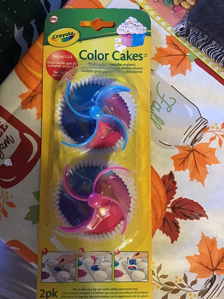 Crayola" Color Cakes "Multi Color Cupcake Makers 2 pack New!
