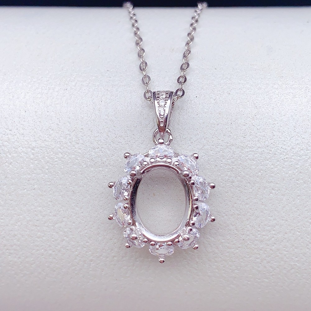 Silver 925 pendant empty setting, DIY blank setting YD108