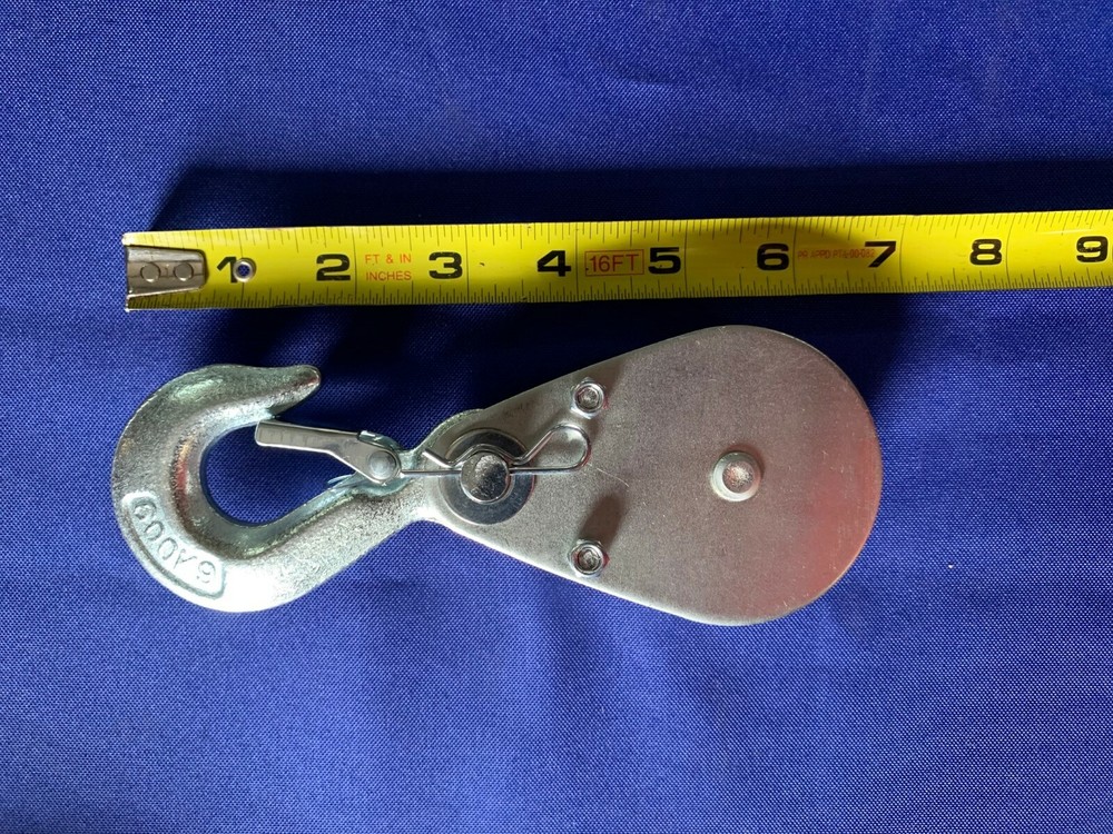1-Pack Single Pulley Block Heavy Duty Hardware Single Wheel
