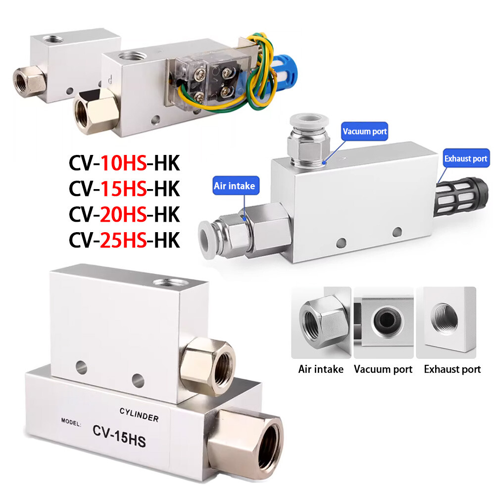 Vacuum Ejector Venturi Generator Nozzle Ejector Pneumatic Fitting CV-10/15/20/25