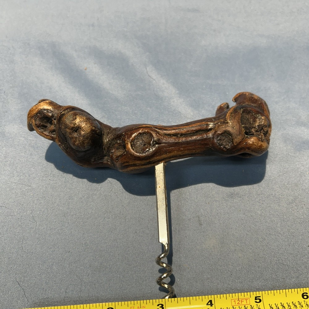 Custom Burl Wood Handle Corkscrew Bottle Opener