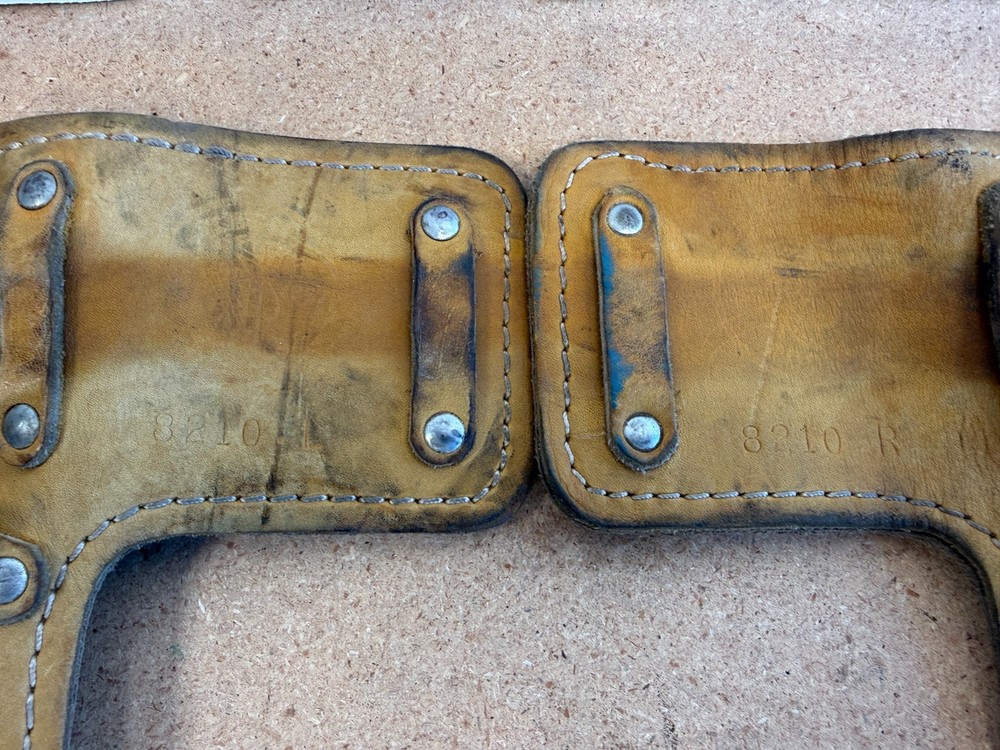 Klein Tools 8210 Leather Climber Pads Right Left Set Pole Tree Lineman