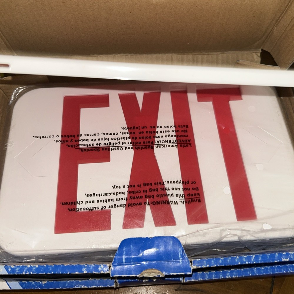 x2 - Hubbell Lighting Compass CER Series Emergency Exit Light 93043113 READ!