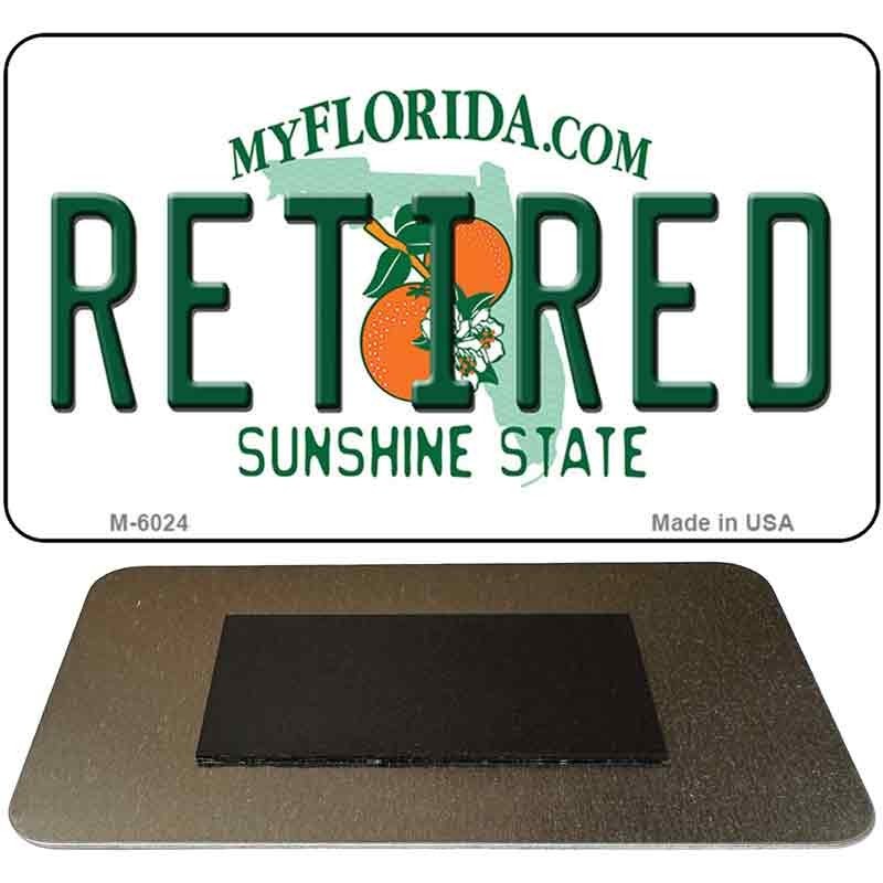 Retired Florida State Magnet Fridge Refrigerator Home Kitchen Decoration