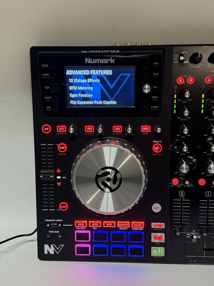 Numark NV 4-Channel Dual-Display Serato DJ Controller - Tested / Working