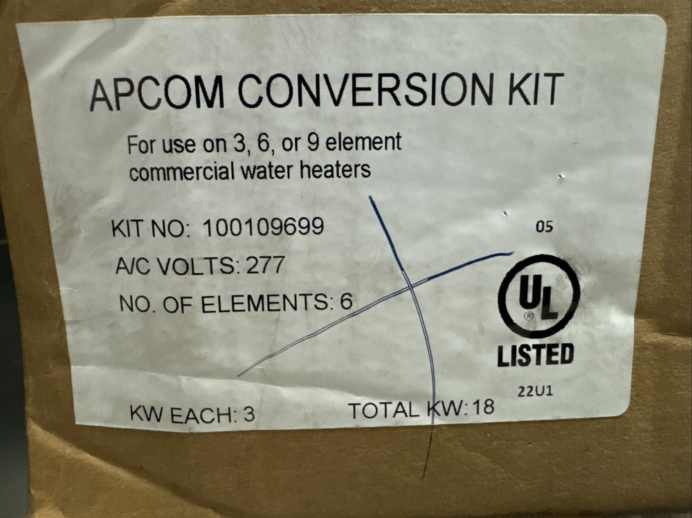 Lochinvar 100109699 K, Conversion, 6 Elements, 3000With 277V, Apcom
