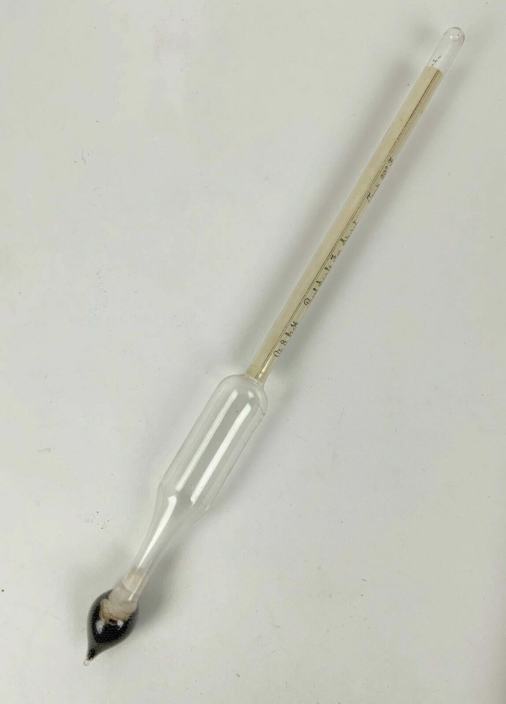 Antique Distillers whiskey alcohol hydrometer PROOF SCALE