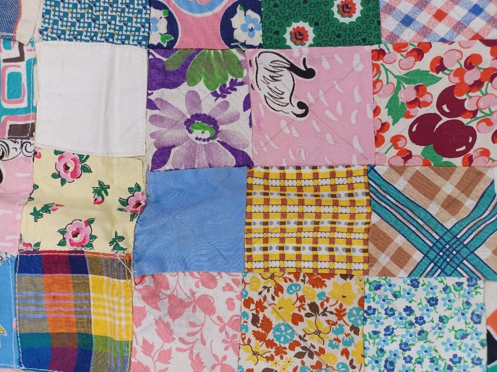 16" X 33" Patchwork Quilt Pillow Vintage Work In Progress