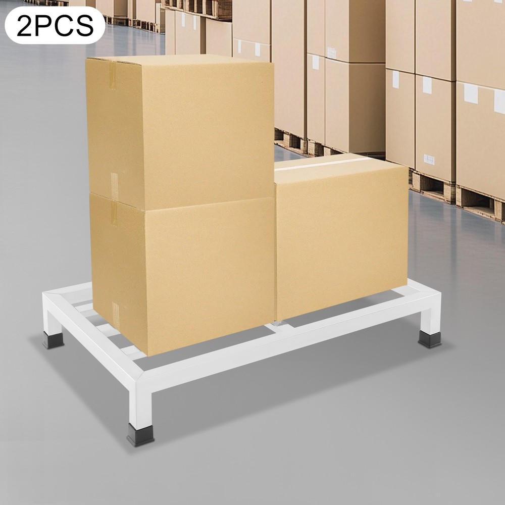 2 Pack Stainless Steel Dunnage Racks - Heavy-Duty Storage Solution