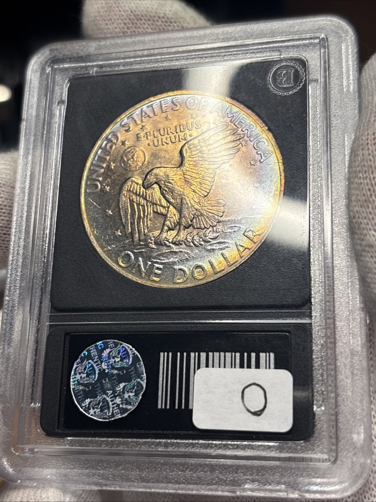1971-P Eisenhower $1 Dollar Rainbow Toned