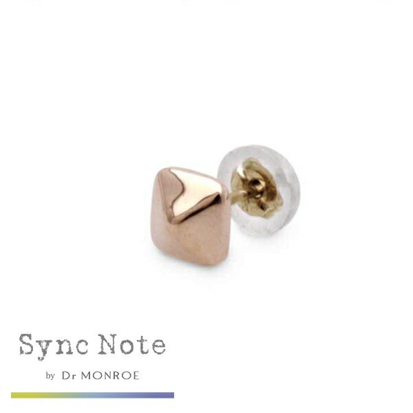 Dr MONROE Sync Note K10 Square Stud Earring (Single, One Ear)