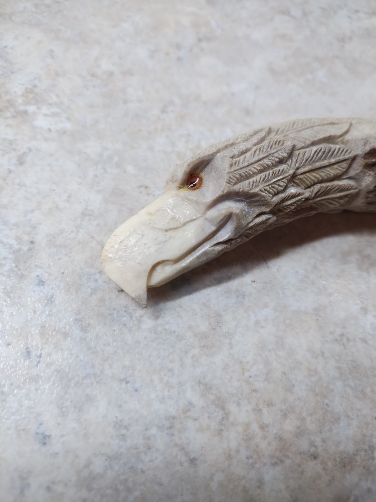 Antler Carving Eagle Head Knife Handle Blank A4
