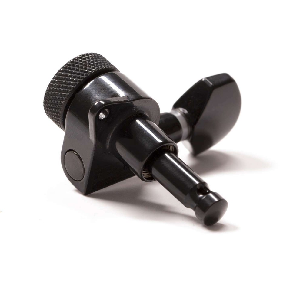 Genuine Tone Ninja 19:1 Locking Tuners, 6 Inline non-staggered set, Black