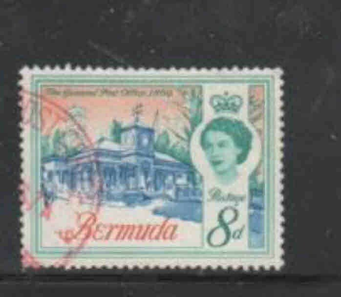 BERMUDA #181 1962 8p QEII & GENERAL POSTOFFICE F-VF USED e