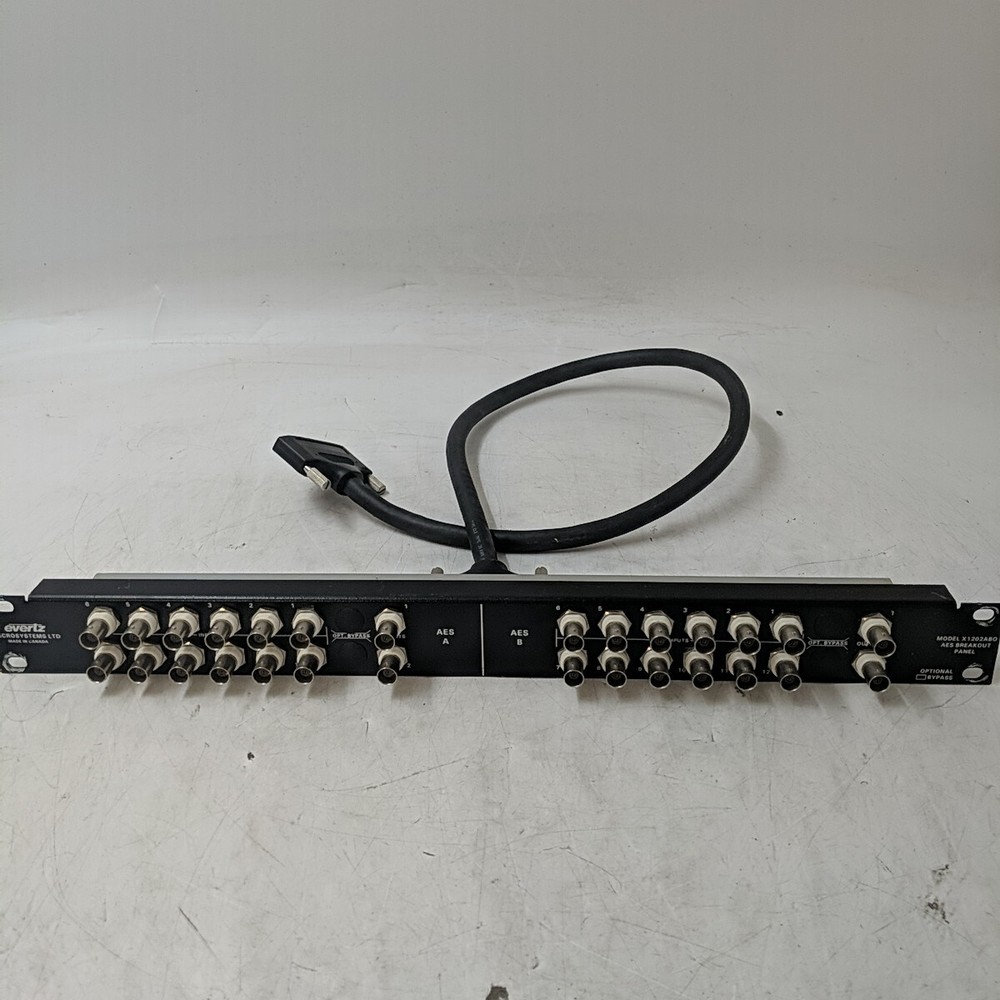 Evertz  Micro Systems # X1202ABO AES Breakout Panel With Cord