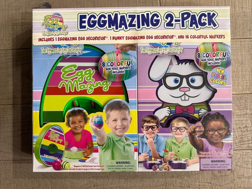 NEW 2 - Pack Egg and Bunny Decorator Combo The Eggmazing Egg Decorator Sealed
