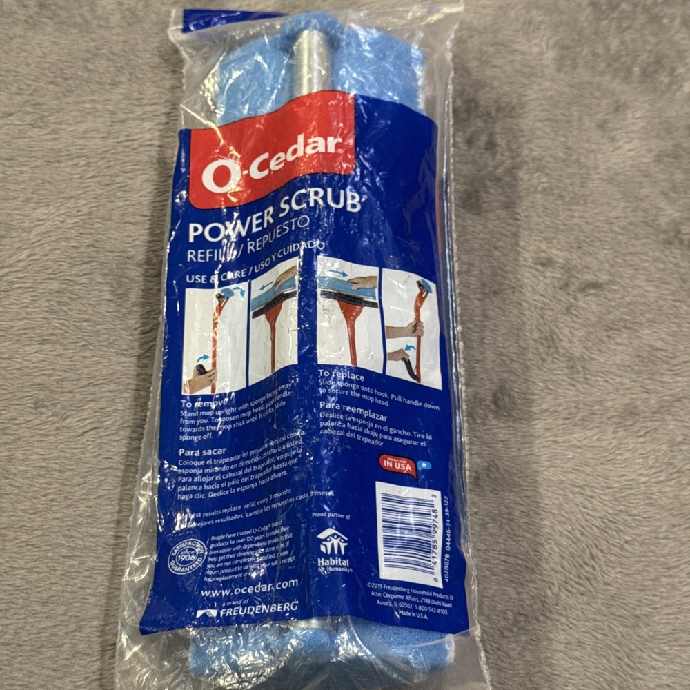 O Cedar Roller Mop Power Scrub Microfiber Roller Refill OCedar O-Cedar