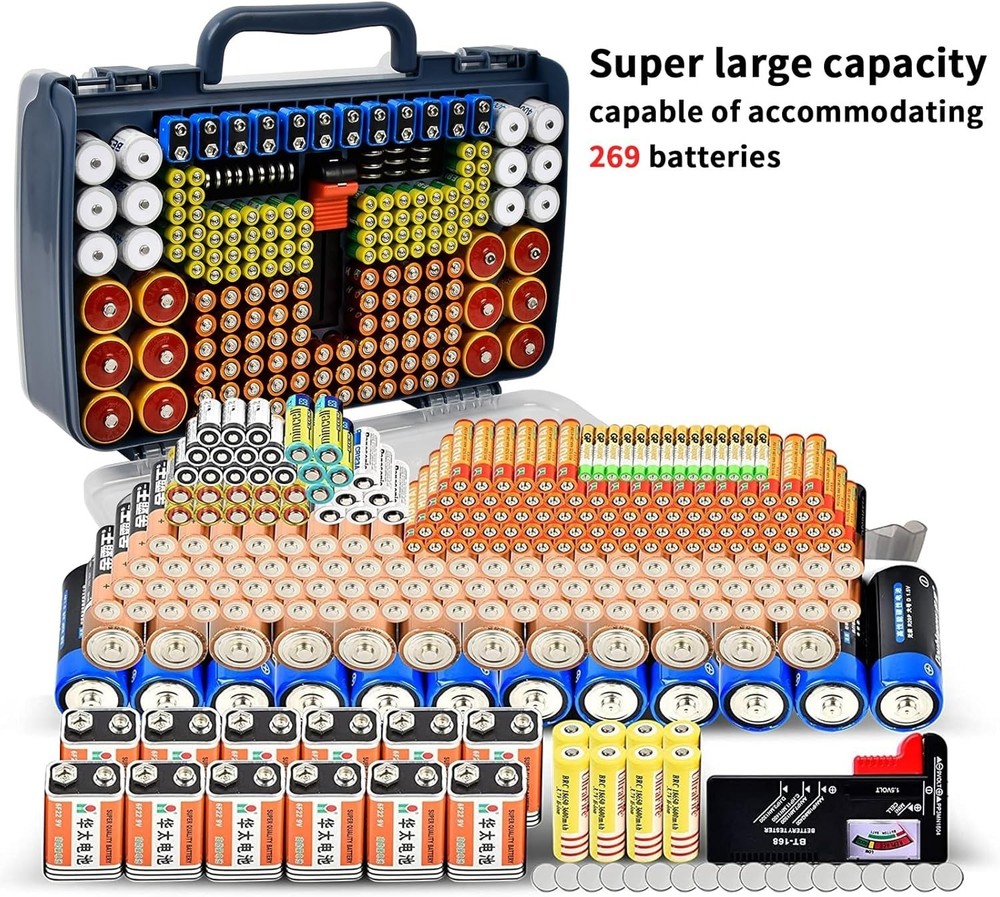 Ultimate 269-Battery Storage Case- Heavy Duty Organizer