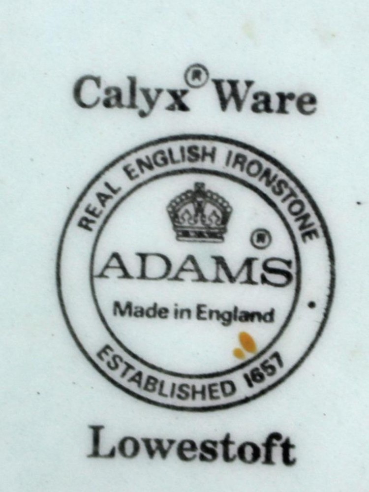 Adams Lowestoft Four Piece Assortment Current Modern Backstamp