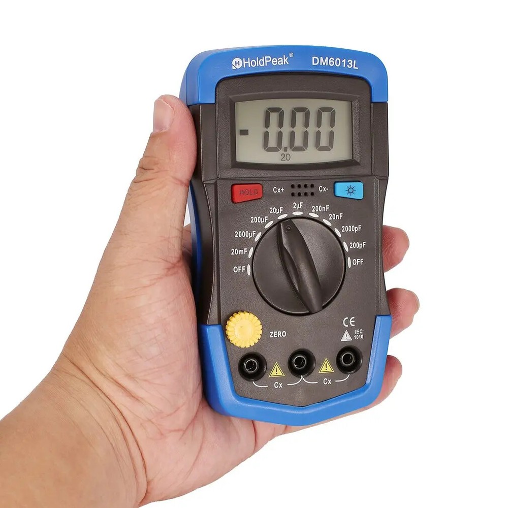 DM6013L Portable Handheld Digital Capacitance Capacitor Meter 1999 Counts Tester