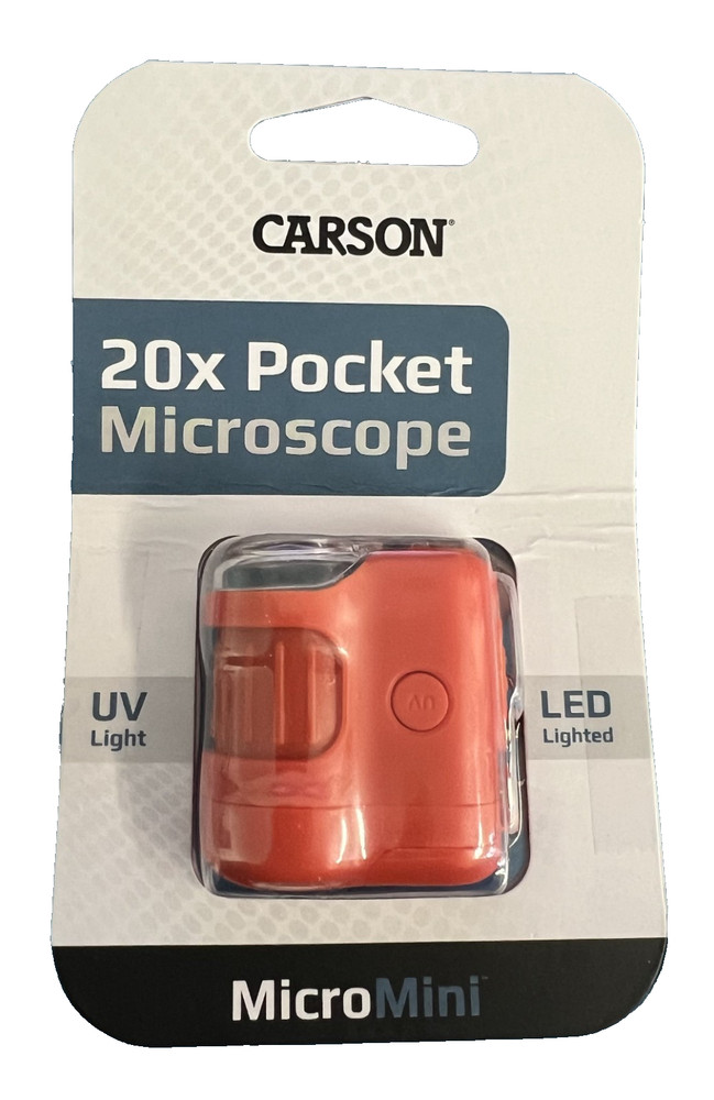 Carson MicroMini 20x Pocket Microscope, Orange (F9)