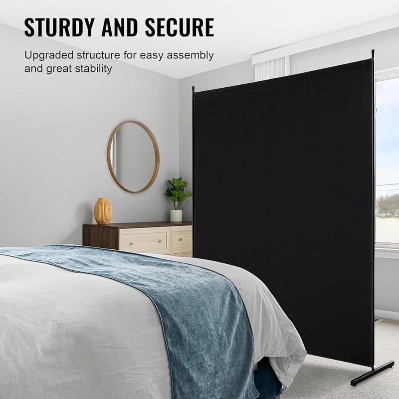 Portable Room Divider Folding Privacy Screen Easy Assembly Durable Iron Frame US