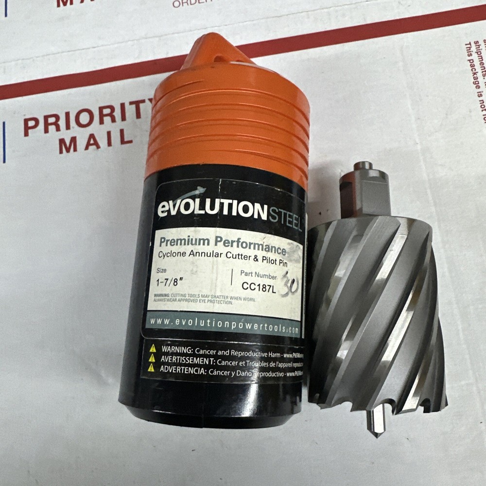 EVOLUTION CYCLONE PREMIUM ANNULAR CUTTER  1-7/8 x 2"  w/ PILOT PIN CC187L