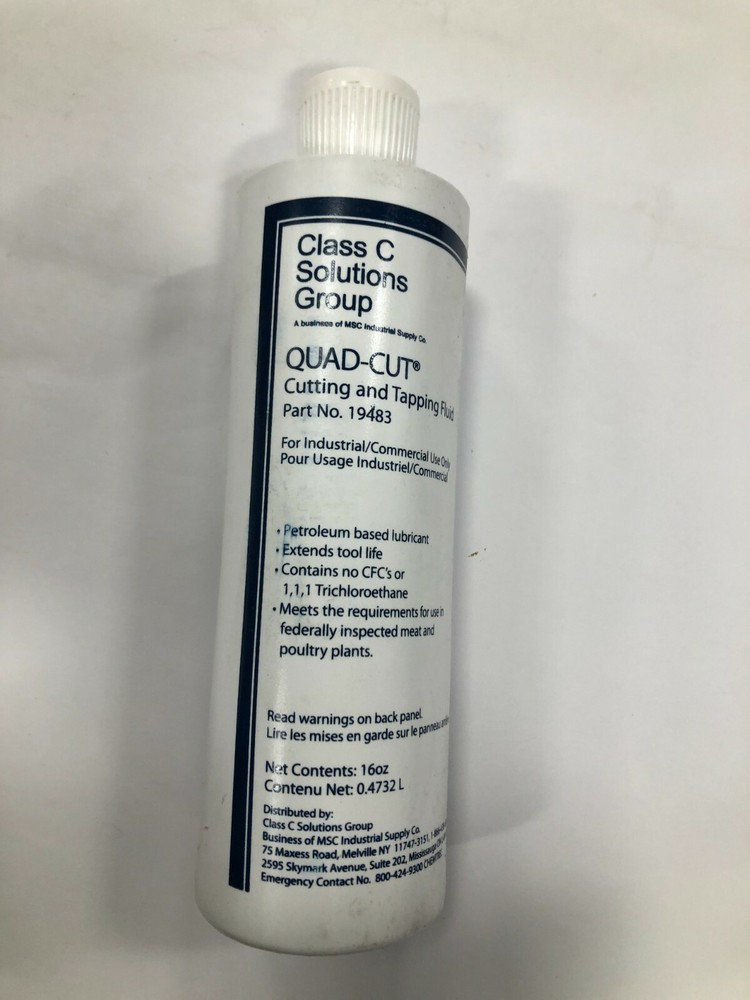Quad-Cut Cutting & Tapping Fluid, Class C Solutions Group 16 oz, 19483