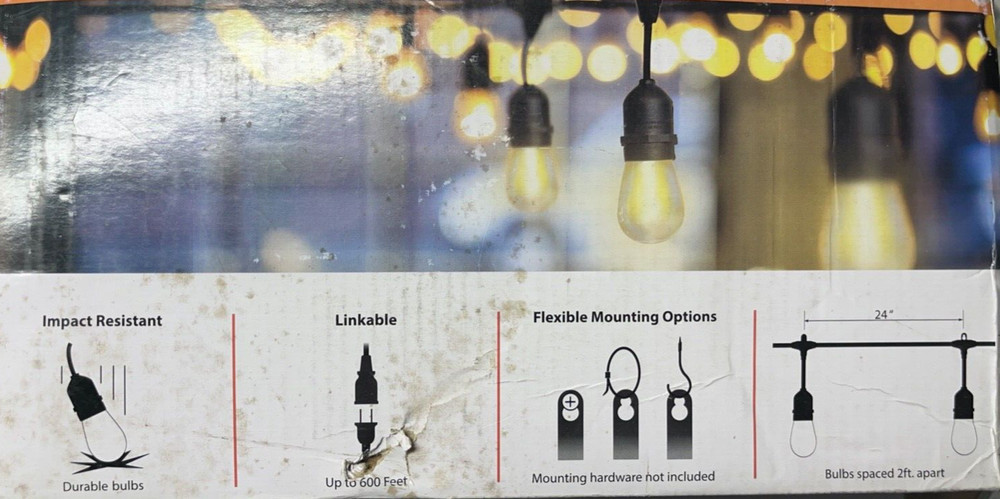 SMARTYARD Comercial Grade 24ft String Light