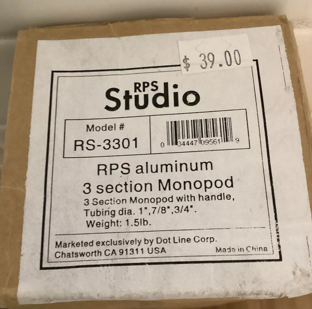 Camera Monopod Support RPS Studio 3 Section With Handle Model RS-3301 Aluminum