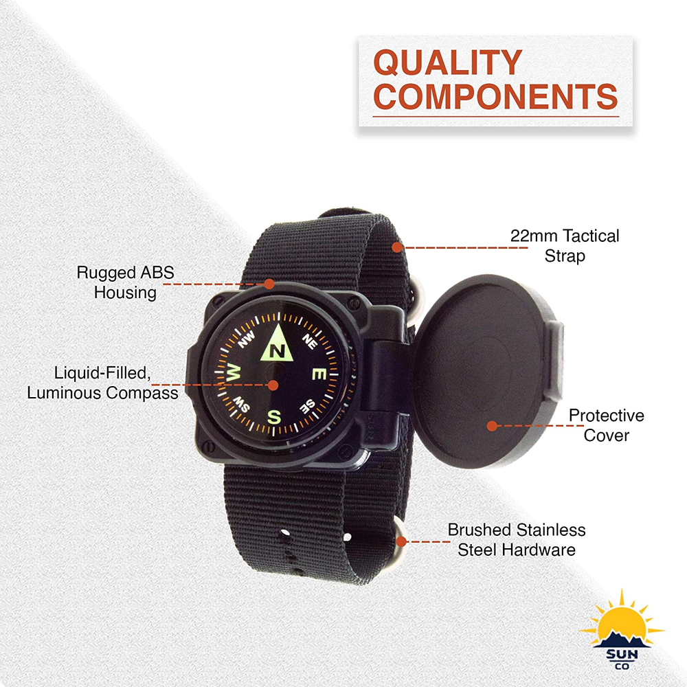 Armarmour 1 - Shielded Wrist Compass with Rugged Tactical Strap
