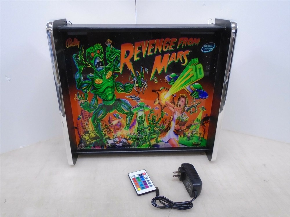Bally Revenge From Mars Pinball Head LED Display light box