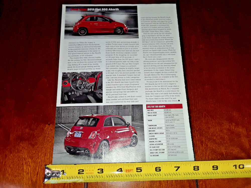 2012 FIAT 500 ABARTH ORIGINAL ARTICLE