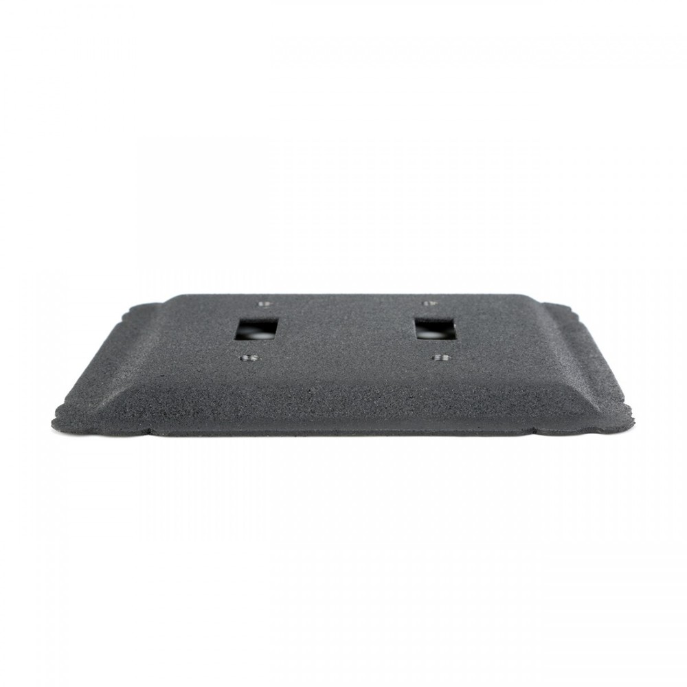 2 Switchplate Black Steel Double Toggle | Renovator's Supply