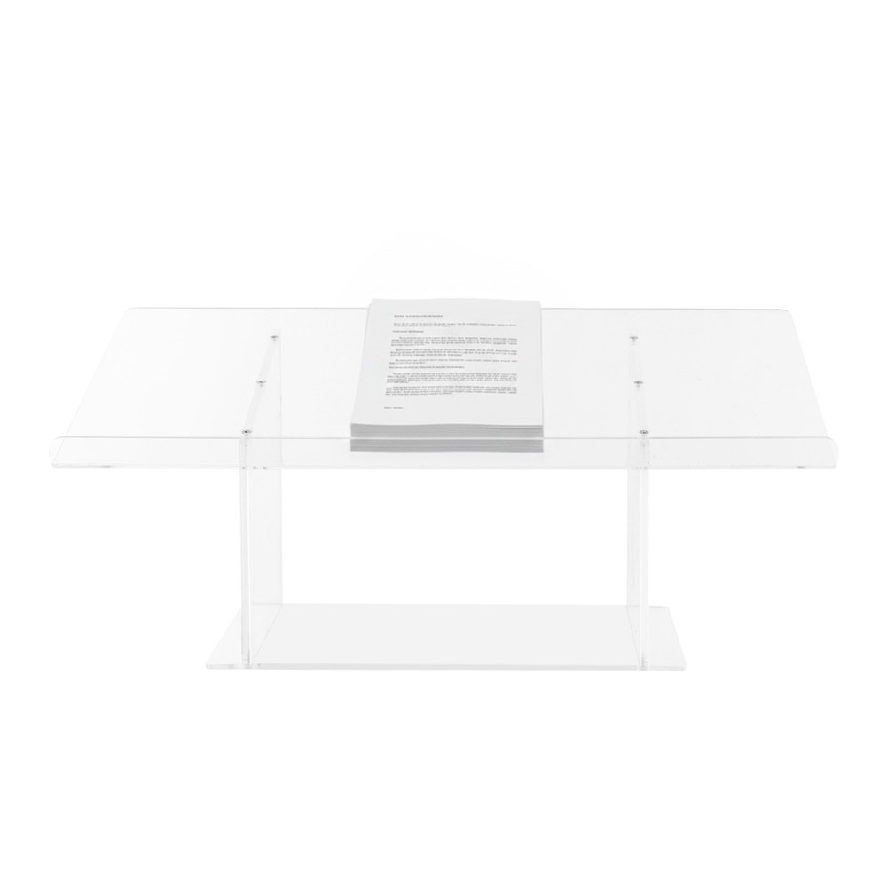 Clear Acrylic Podium Stand with Spacious Tabletop for Presentations