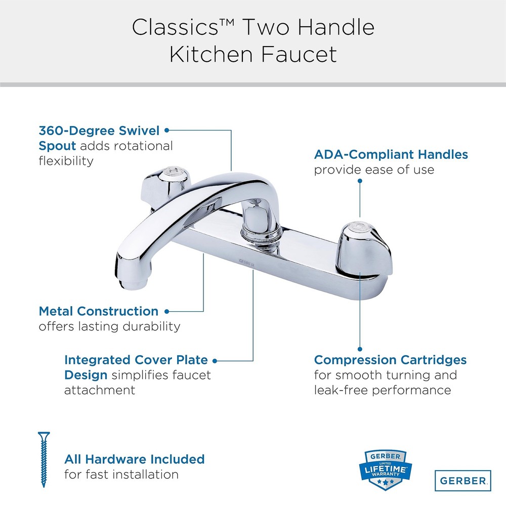 Gerber Two Handle Kitchen Faucet G0042416