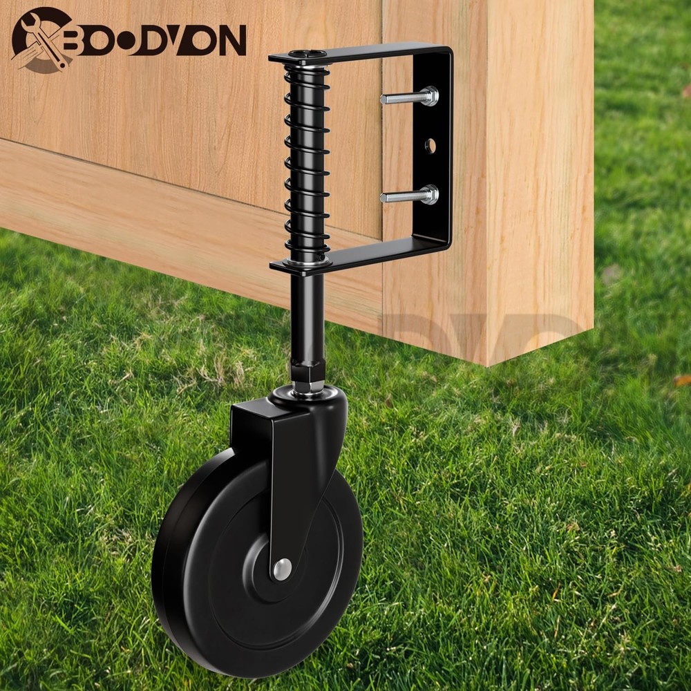 5" Heavy Duty Gate Caster, Spring Loaded Gate Wheels, Gate Caster Wheel with ...