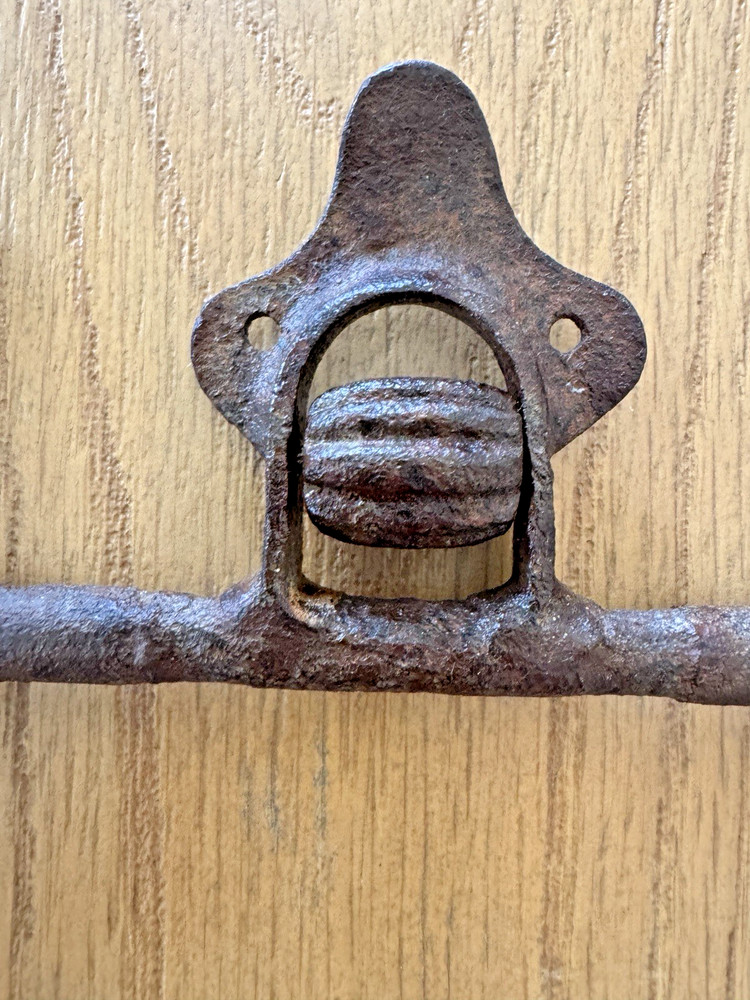Antique Unique Iron Horse Spade Bit with Roller Unmarked - Cavalry?