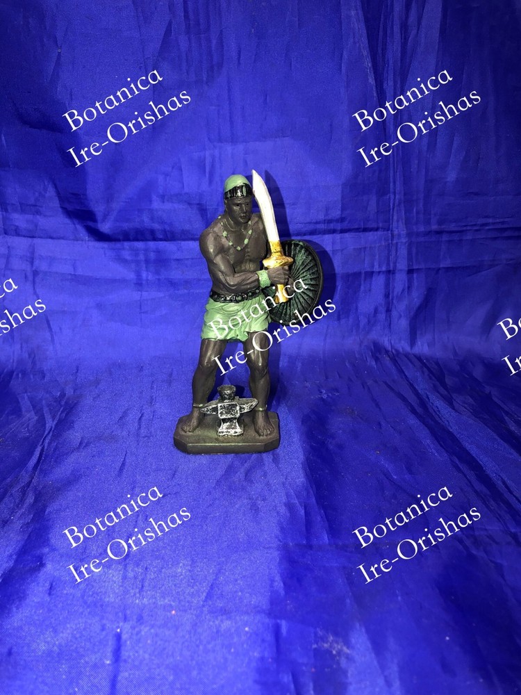 ESTATUA STATUE SANTO OGUN OGGUN RELIGION YORUBA IFA