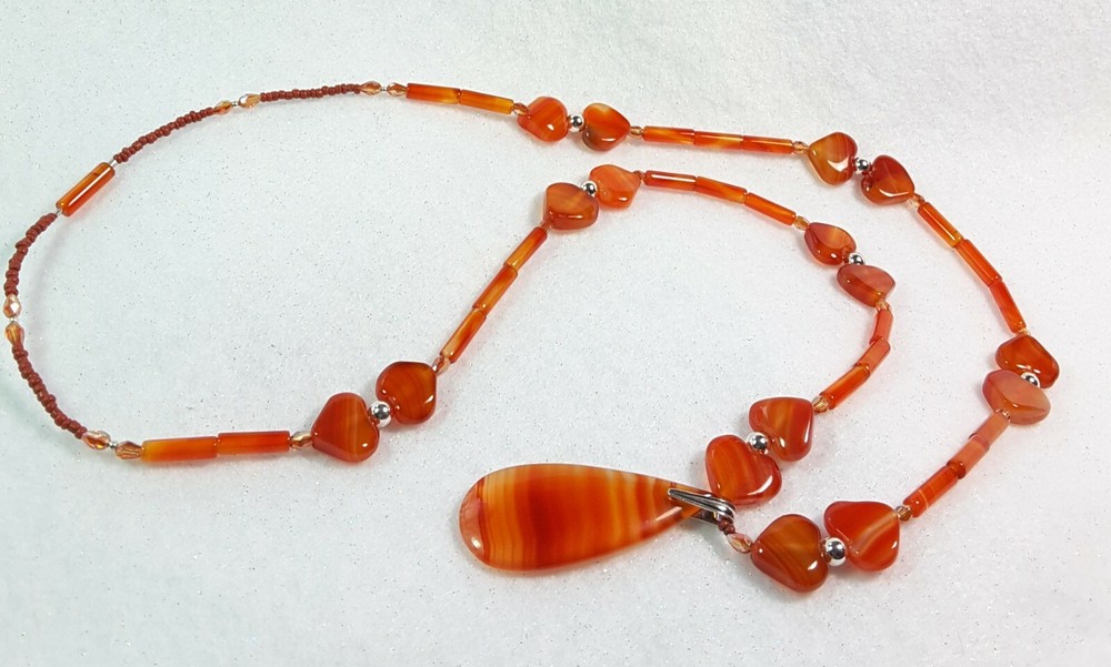 Carnelian, Sterling silver, artisan handcrafted gemstones