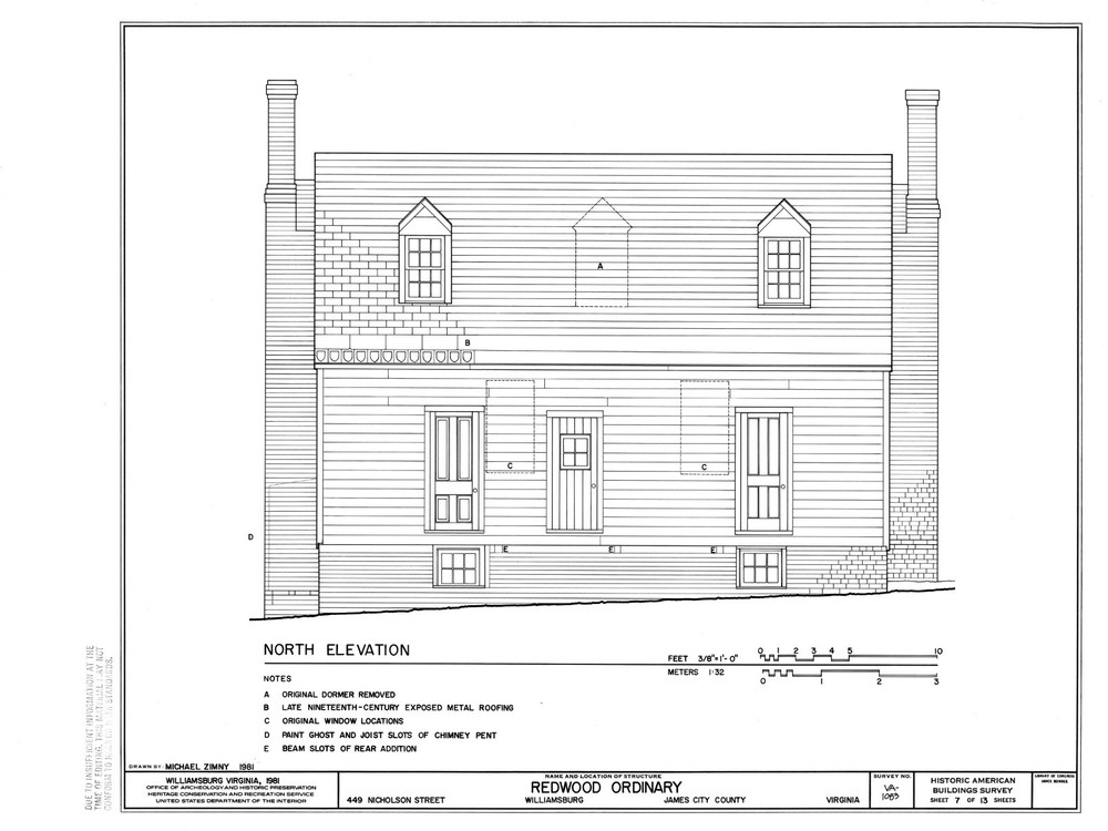 Colonial Williamsburg Timber Framed Cottage - Printed Architectural Plans