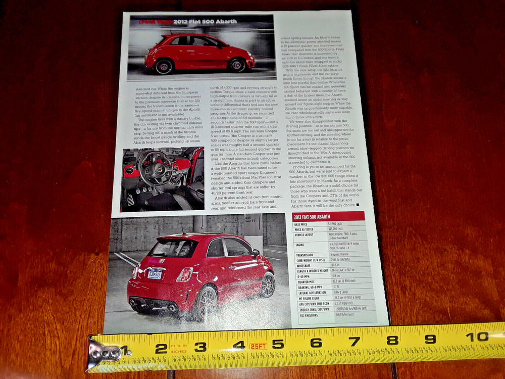 2012 FIAT 500 ABARTH ORIGINAL ARTICLE