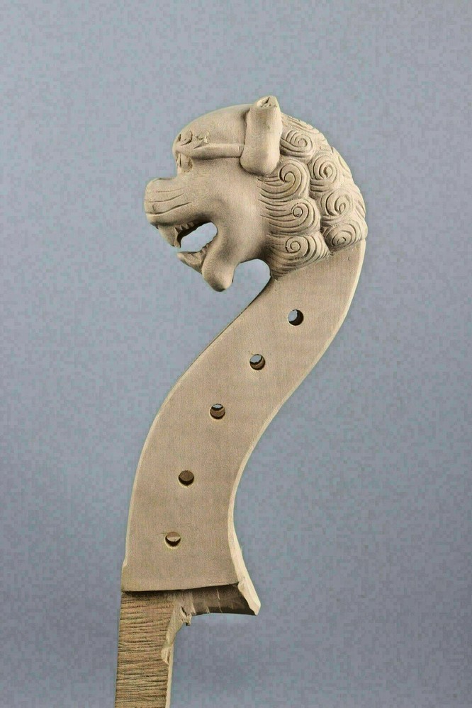 1X Master Hand Carved Maple 5strings 4/4 Cello Neck Lion Head High Quality