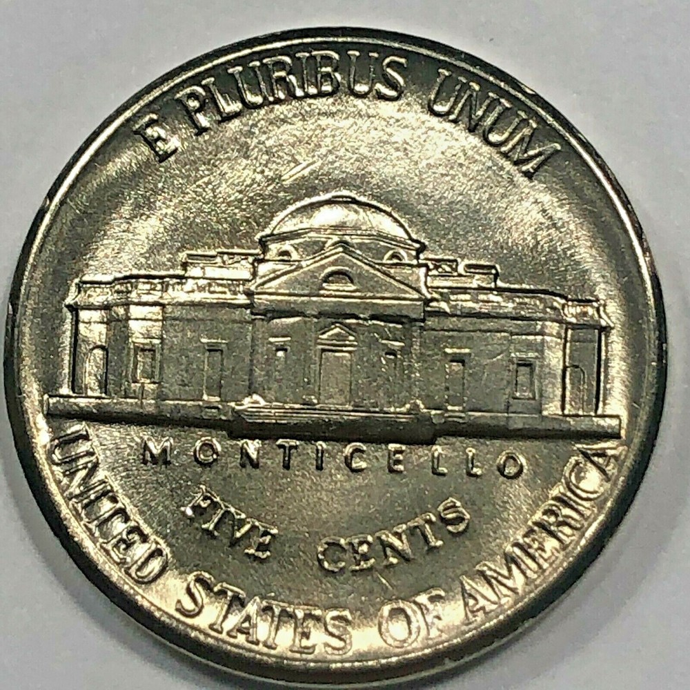 1986 P Jefferson Uncirculated 5 Cent Coin