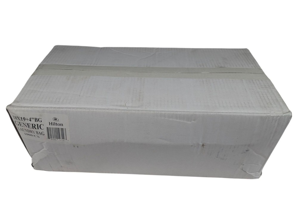 Hilton Generic Laundry Bag 18"x19"+4"BG 1000/CS Biodegradable Plastic