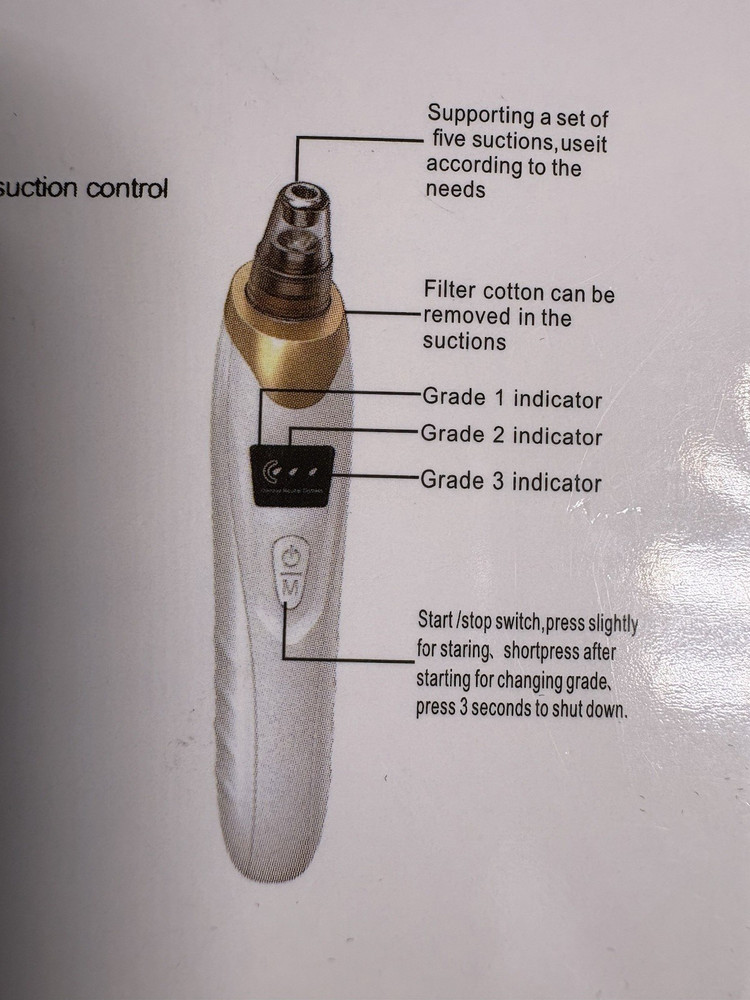 Multi-functional Electric Face Cleaning Device Blackhead Remover w/accessories