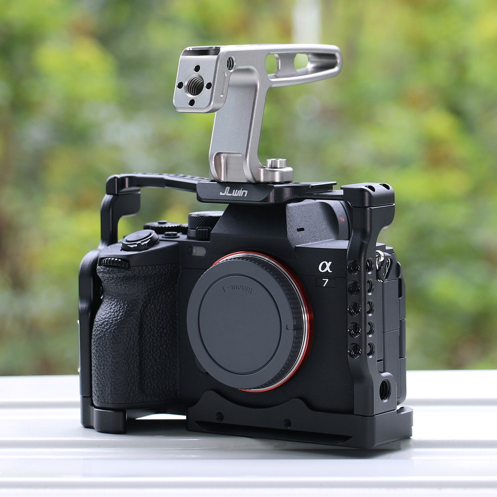US Silver Handle Grip 1/4"-20 Thread Mount for DSLR Mirrorless Camera Cage Rig