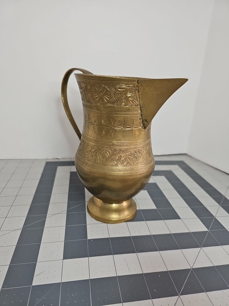 Medium Brass Jug/pitcher Indian Long Handle