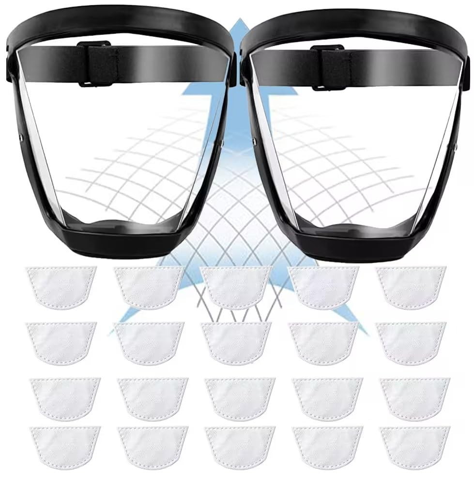 2pcs Super Protective Face Shield, Mask for Work,Full Weed