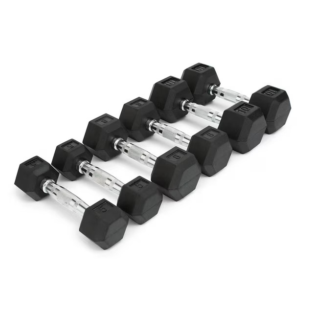 WEIDER 100 LB. DUMBBELL SET WITH 2-TIER STORAGE RACK *DISTRESSED PKG